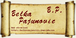 Belka Pajunović vizit kartica